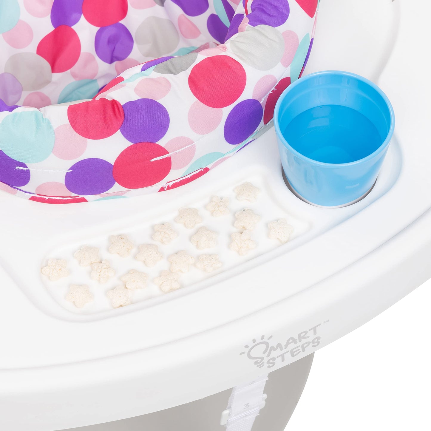 Smart Steps 3-in-1 Bounce N Play Activity Center Plus with STEM Learning Toys, Princess Pink