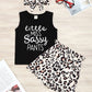 Hipea Toddler Baby Girl Outfits Flower Tops Sleeveless Vest Shorts Headband Summer Clothes Set(2-3T)