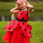 Reliparty Sleeveless Ladybird Dress For Girls With Bag For Kids Dress Up Birthday Halloween Christmas,150