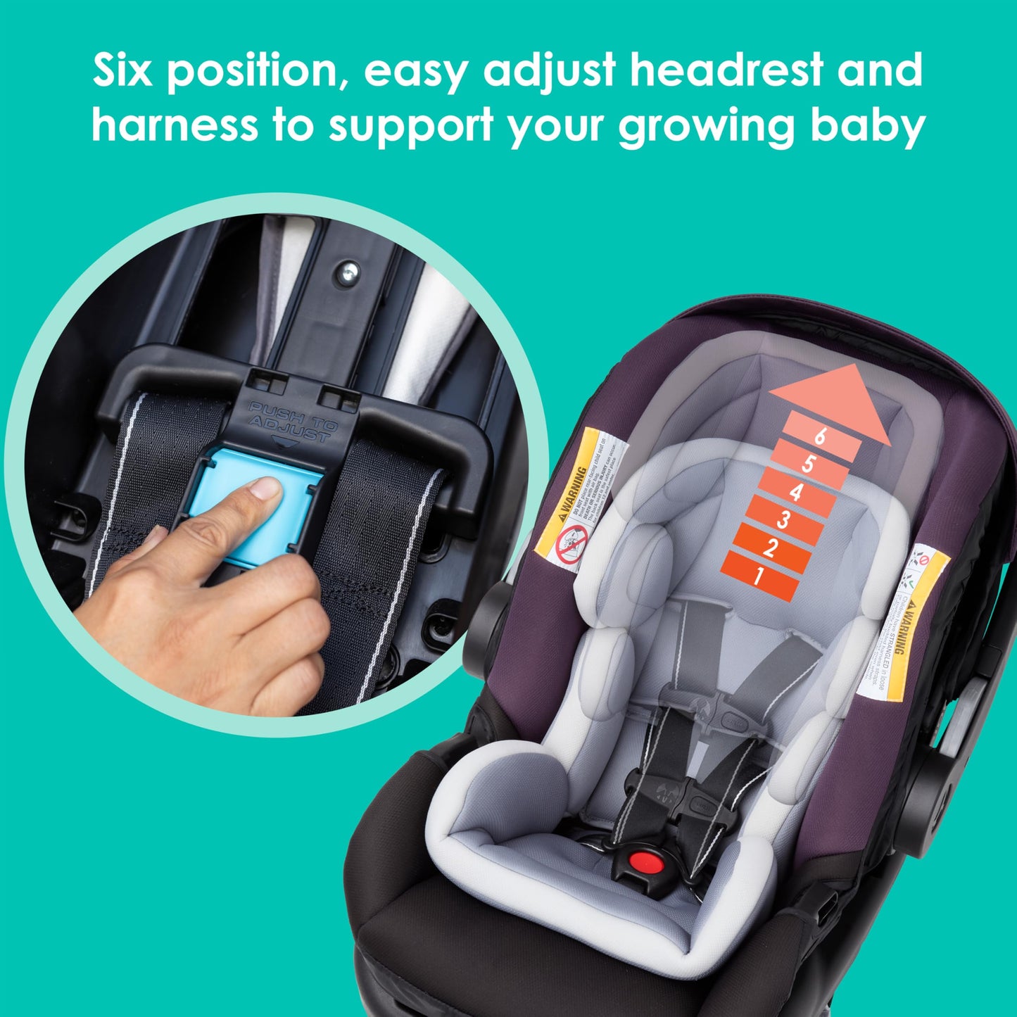 Baby Trend Secure-Lift Infant Car Seat, Dash Plum