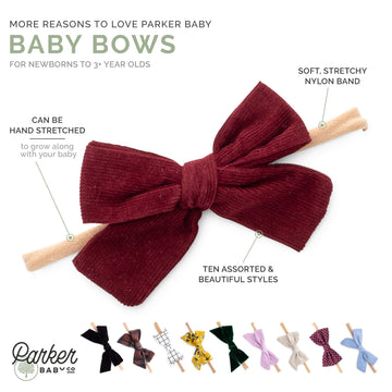 Parker Baby Girl Headbands And Bows, Assorted 10 Pack Of Hair Accessories For Girls - 'The Anne Set'