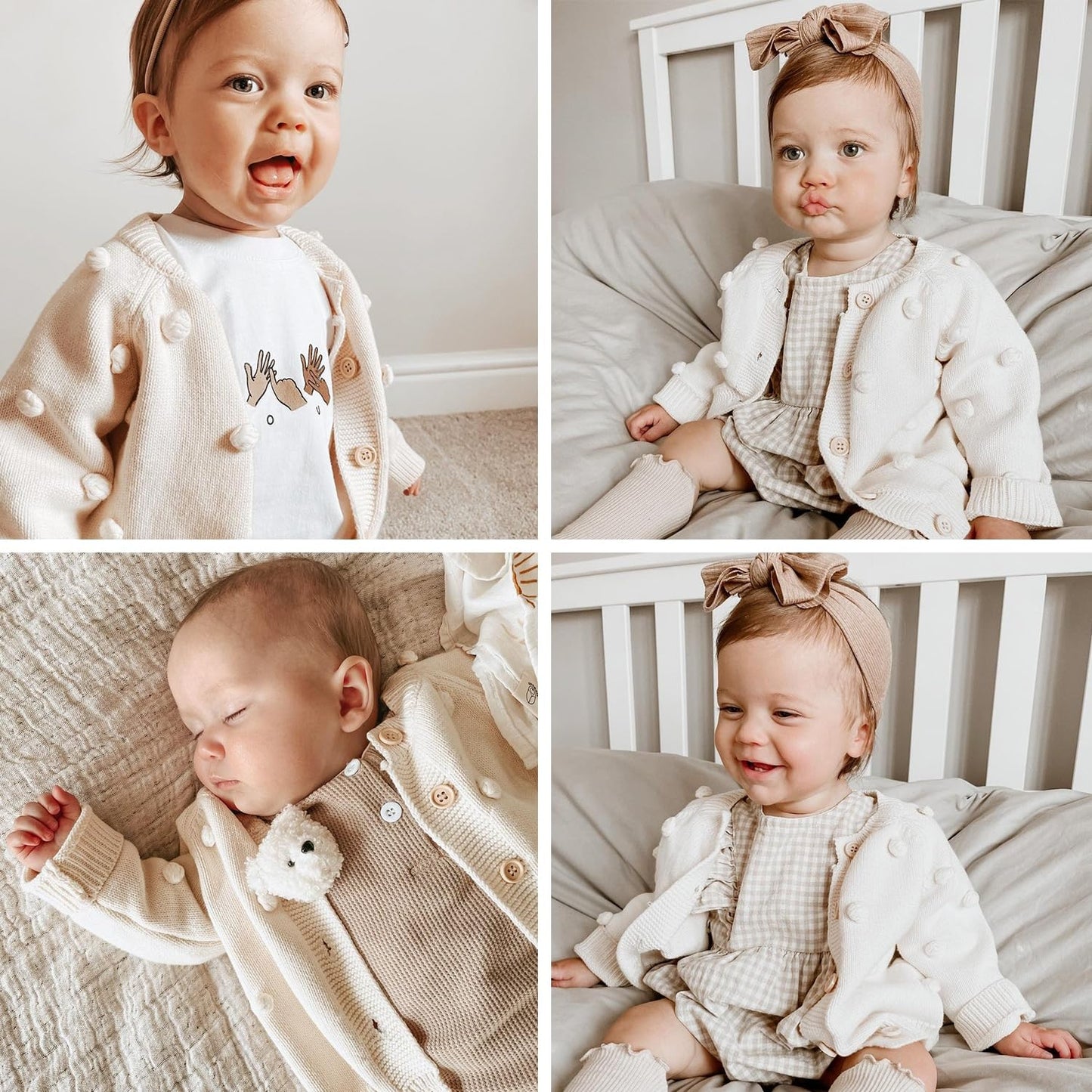 Simplee Kids Baby Sweater Valentine 'S Day Cardigan Embroidery Knit Coat For Winter Spring For 18-24 Months