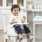 Regalo 2-In-1 Booster Seat And Grow With Me Floor Seat With Removable Feeding Tray, Indoor And Outdoor Activity Chair, Gray