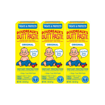 Boudreauxs Butt Paste Original Diaper Rash Cream, 2 Ounce (Pack of 3)