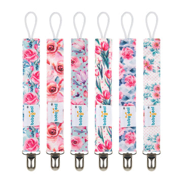 Babygoal Pacifier Clips, 6 Pack Pacifier Holder For Boys And Girls Fits Most Pacifier Styles &Teething Toys And Baby Gifts, 6Mp1
