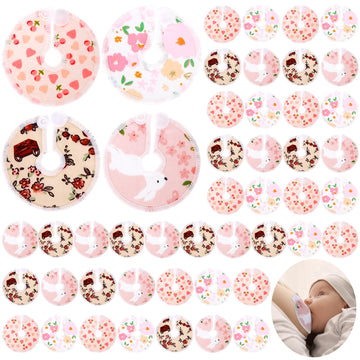 Threlaco 48 Pcs Gtube Button Covers Feeding Tube Pads Holder Abdominal Reusable Accessories Peg Tube Soft Absorbent Breast Feedi