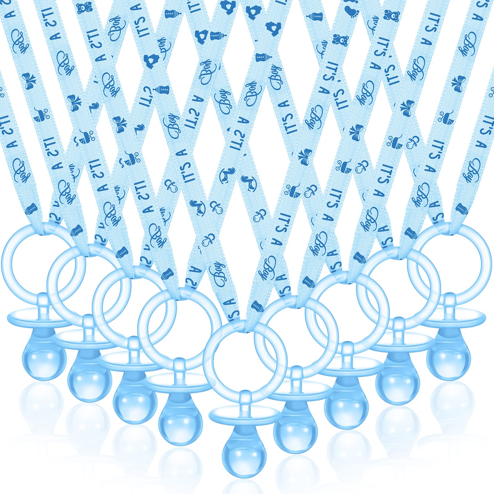 Coume 60 Pieces Baby Shower Pacifiers Necklace Acrylic Pacifiers Necklace Charm Party Favors For Girls Boys Baby Shower Party De