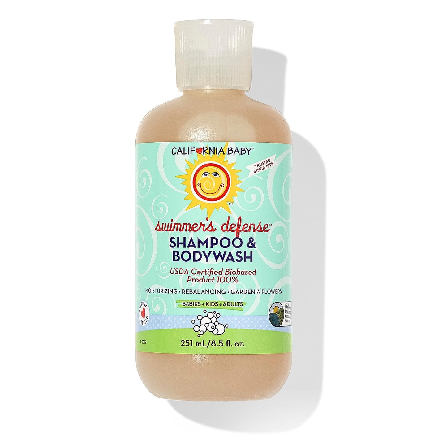 California Baby Swimmer'S Defense | Moisturizing After Swim Shampoo For Kids | 100% Plant-Based | Allergy Friendly | 251 Ml / 8.