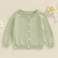 Infant Baby Girl Cardigan Sweater Long Sleeve Button Up Knit Sweatshirt Jacket Toddler Baby Girl Fall Outfits (Green, 4-5 Years)