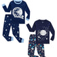 Family Feeling 4 Piece Glow In The Dark Baby Boys Space Pajamas Long Sleeve 100% Cotton Toddler Kid Pjs 18-24 Months