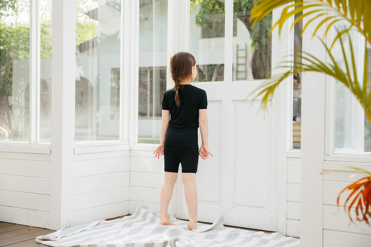 Vaenait Baby Infant Kids Toddler Short Sleeve Sleepwear Pajamas 2Pcs Set Colorful Black Xxl