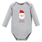 Hudson Baby Unisex Baby Cotton Long-Sleeve Bodysuits, Santa Reindeer, 6-9 Months