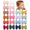 Prohouse 40 Pcs Baby Girls Hair Clips Fully Lined Non Slip For Infant Fine Hair Bows Barrettes For Toddlers Kids Children In Pai