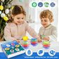 Easter Eggs Toys For Kids, 6 Pack Spinning Tops Toys, Lighting & Singing Colorful Easter Eggs, Easter Toys Party Favor Easter Ba