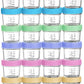 Willdan Glass Baby Food Storage Jars W/Lids (4 Oz, 24 Pack Set) Snack, Puree, Reusable Small Containers, Breast Milk, Fridge Or