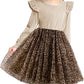 Arshiner Toddler Tulle Dress Velvet Tutu Fall Long Sleeve Winter Casual Outfit Leopard Size 2