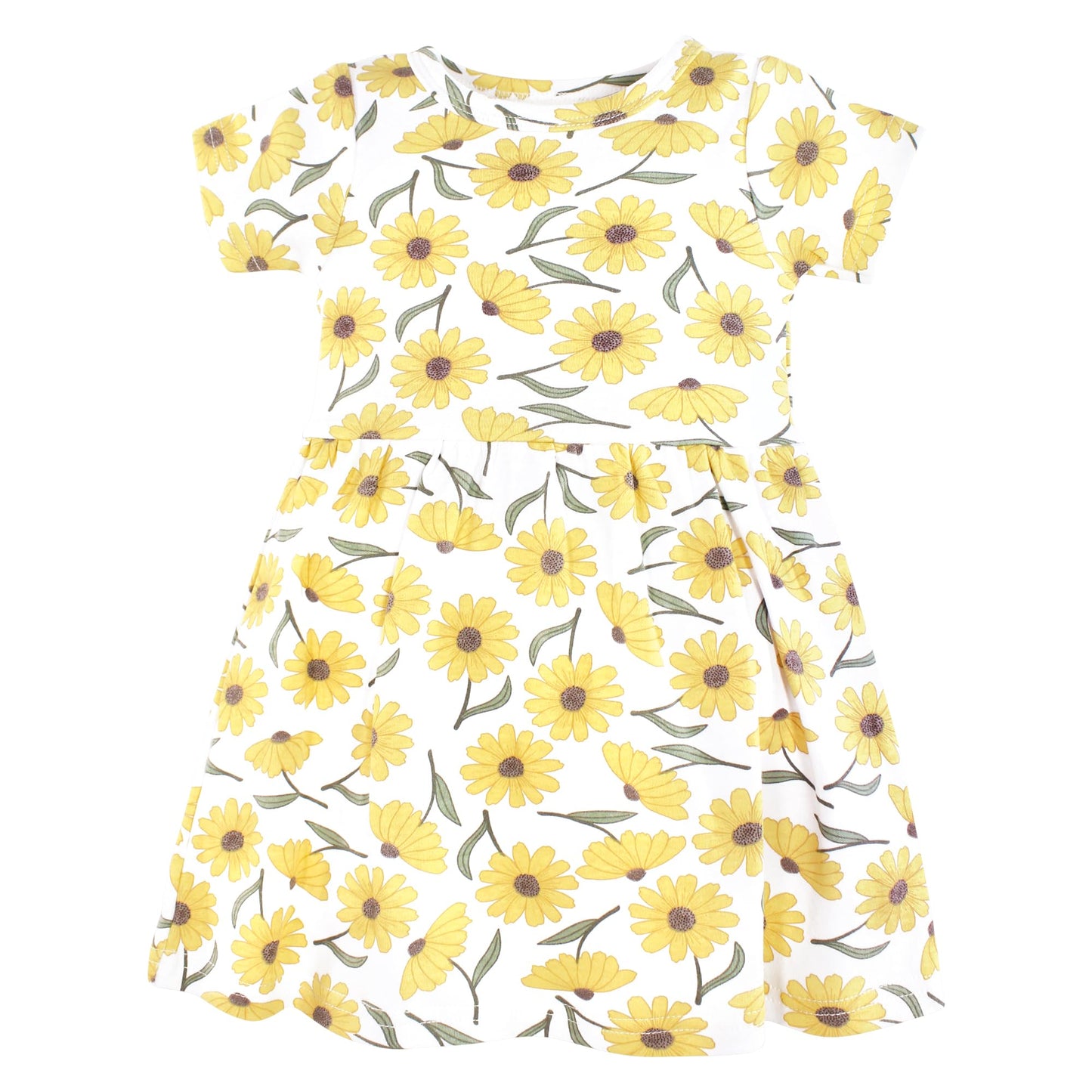 Hudson Baby Baby Girls Cotton Dresses, Daisy, 6-9 Months