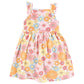 Hudson Baby Baby Girls Cotton Dresses, Peace Love And Flowers, 4T