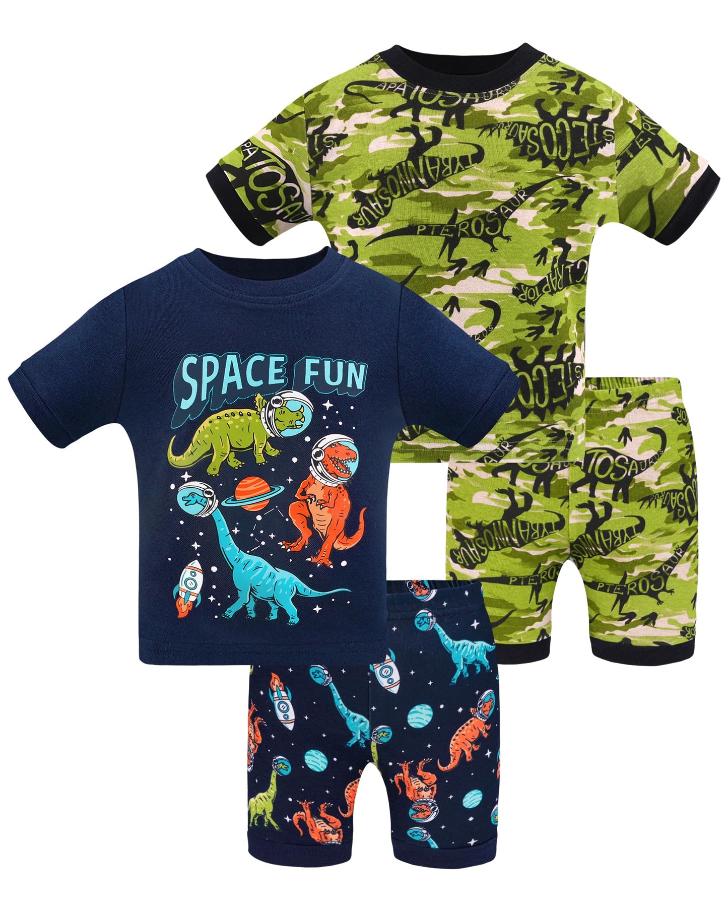 Daughter Queen Boys Pajamas 18-24 Months Summer Pjs Dinosaur Pj Sets Baby Toddler Space Cotton Short Sleeve Jammies Trex Sleepwe
