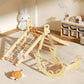 Bluewood 2025 8 In 1 Pikler Triangle Climbing Set Toddler Toys Indoor Baby Jungle Gym Climber Playground For Kids - Natural Wood