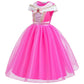 Princess Dress Aurora Costume Girls Costumes Birthday Party Halloween Dress Up For Girls 7-8Years(140Cm,Q99)
