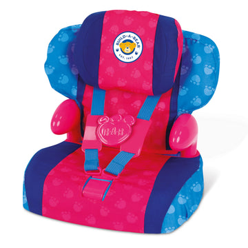 Casdon Build-A-Bear Workshop Furry Friend Toy Car Booster Seat | For Kids Aged 3+ | Use at Home or in Car | Adjustable Headrest 
