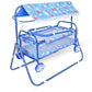 Avani Metrobuzz Small Baby Cradle With Wheels And Canopy, Foldable Design, Cortoon Pattern, For 06 Months Baby Boys And Girls