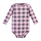 Hudson Baby Unisex Bodysuits Cotton Long-Sleeve Pink Moose, 3-6 Months, Pink Moose 3-Pack, 3-6 Months Us