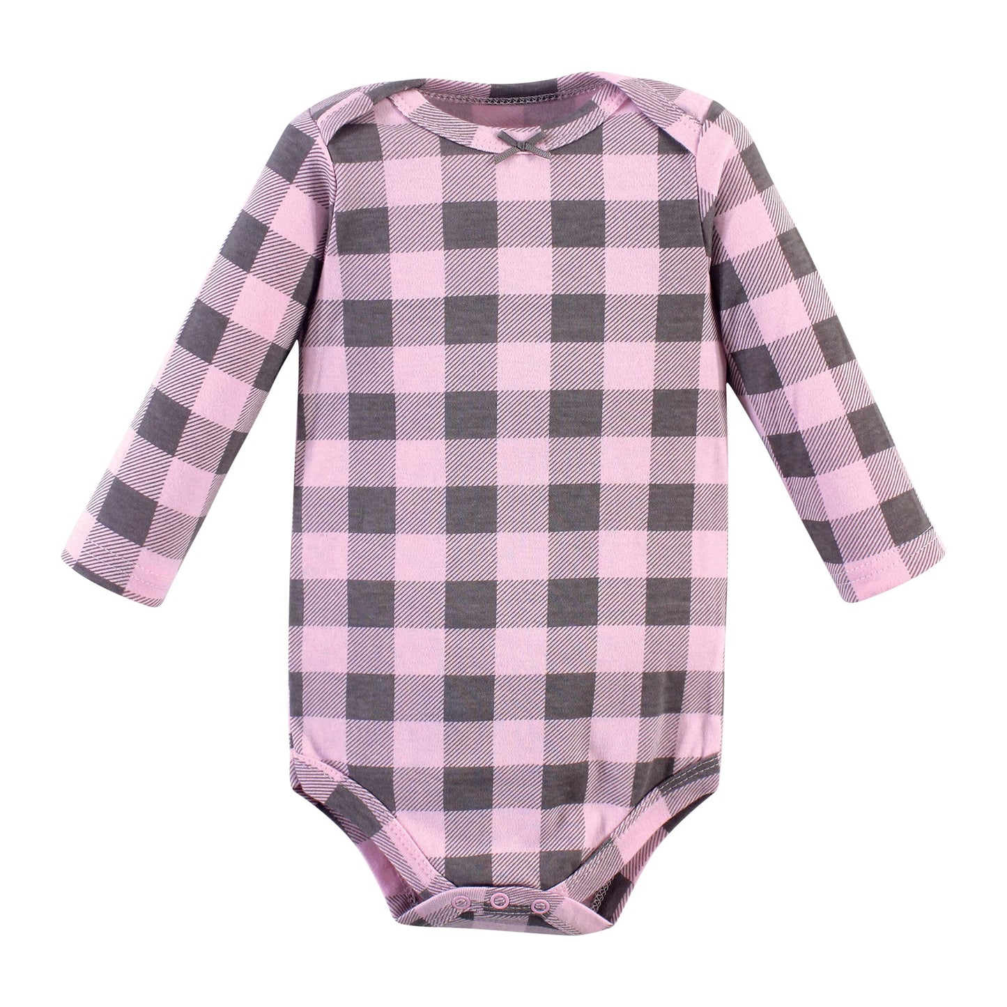 Hudson Baby Unisex Bodysuits Cotton Long-Sleeve Pink Moose, 6-9 Months, Pink Moose 3-Pack, 6-9 Months Us