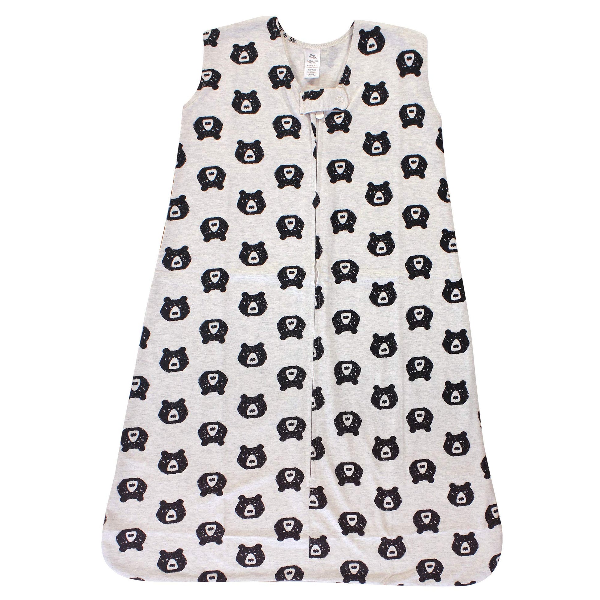 Yoga Sprout Unisex Baby Sleeveless Cotton Sleeping Bag, Sack, Blanket, Bear, 12-18 Months