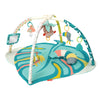 Infantino 4-In-1 Deluxe Twist & Fold Activity Gym & Play Mat, Tropical - Includes Linkable Toys, Musical Monkey, Mirror And Bols