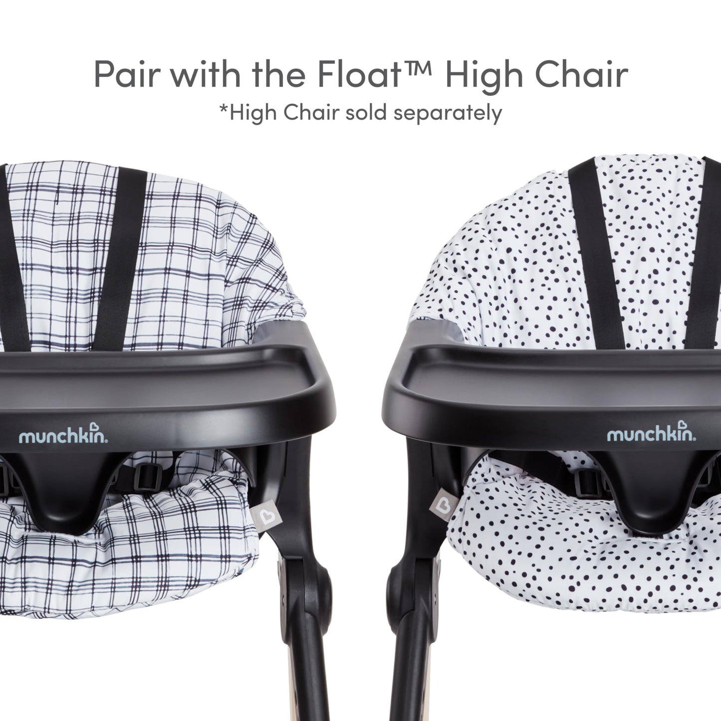 Munchkin Early Feeding Support Cushion For Float High Chair - Reversible, Machine Washable, Modern Design, Perfect For Starting