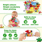 Vanmor 2 Pack Baby Cloth Books, High Contrast Sensory Crinkle Toys for 0-6 Months Infants, Soft Tummy Time Travel Essentials, fo