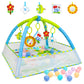 Dr.Rapeti Baby Play Gym Mat With Ball Pit Activity Gym Center Tummy Time Mat Thickened Mat Sensory Exploration Motor Skill Devel