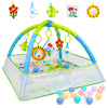 Dr.Rapeti Baby Play Gym Mat With Ball Pit Activity Gym Center Tummy Time Mat Thickened Mat Sensory Exploration Motor Skill Devel