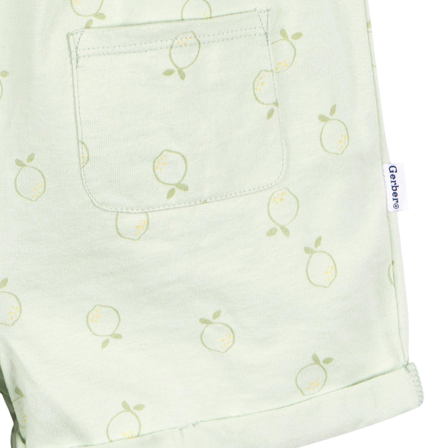 Gerber Baby Girls Toddler 2-Pack Sleeveless Romper Jumpsuit, Yellow Lemons, 5T
