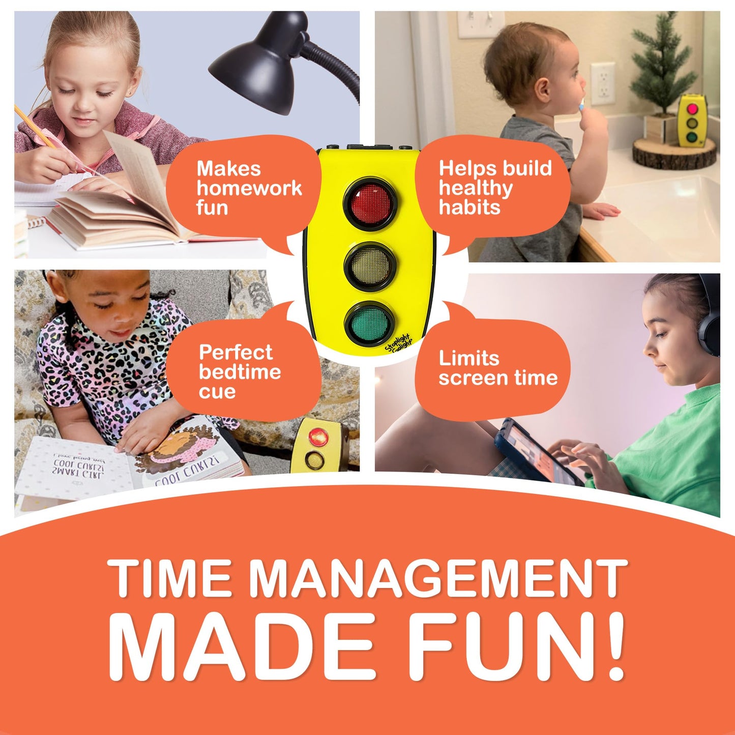 Stoplight Golight Timer - Red Yellow Green Traffic Light Timer For Kids, Bedtime Stoplight Alarm For Classroom, Sleep & Potty Tr