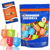 Zion Judaica Colored Wooden Dreidels 1.75' Medium Size Driedel 10 Pack Drydels In A Ziplock Bag Bulk Pack Colorful Dreidels Spi