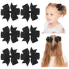 Choicbaby 3 Inches Hair Bows For Girls Black Grosgrain Ribbon Pinwheel Hair Bows Clips Toddler Bows Hair Clips For Birthday Baby