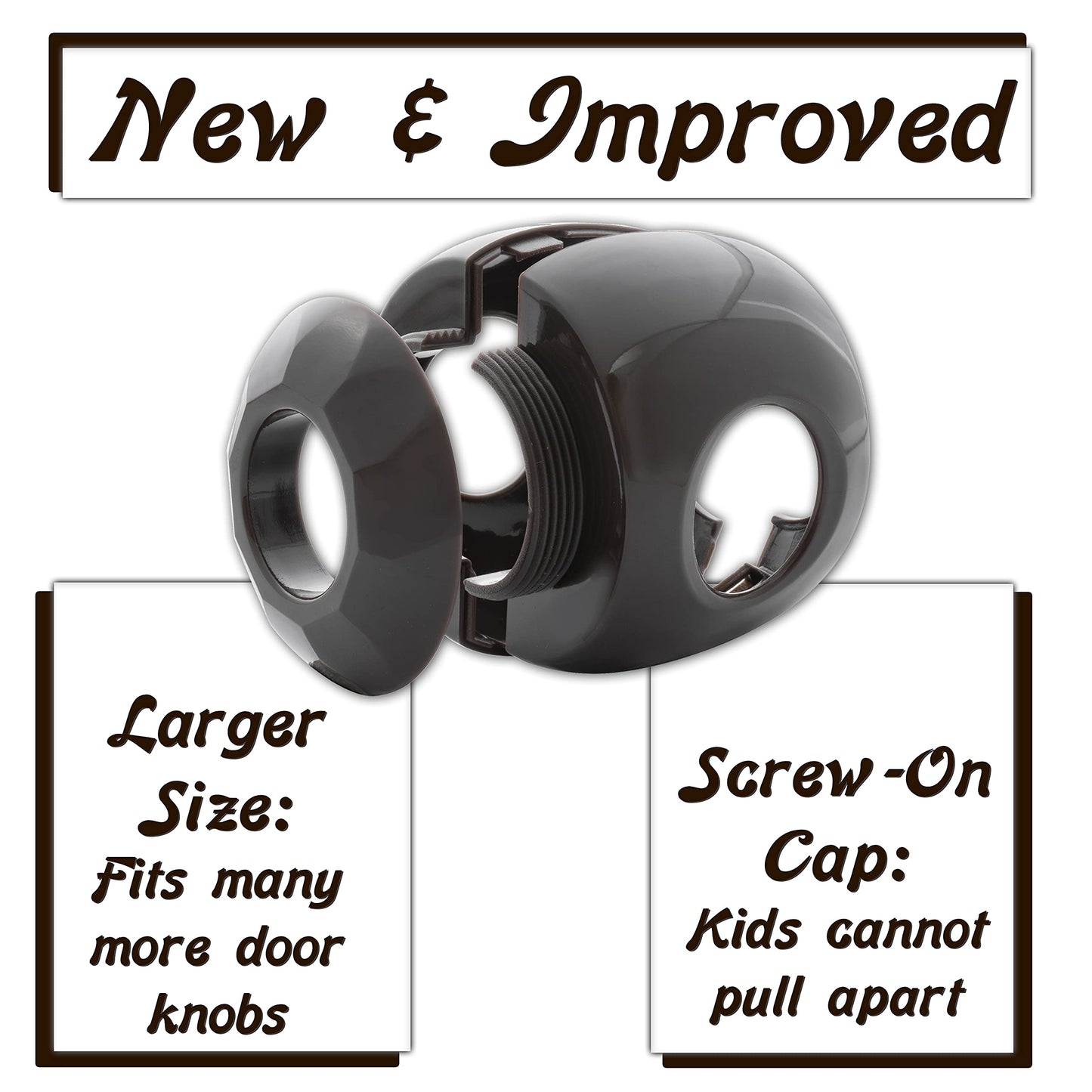 New & Improved - Door knob Baby Safety Cover - 5 Pack - Deter Little Kids from Opening Doors with A Child Proof Door Handle Lock