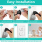 Outlet Covers (18 Pack) Outlet Plug Covers Self-Closing Design Swivel Child Proof Outlet Covers Durable Abs Plastic 3-Prong Elec