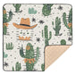 KICPOAY Baby Play Mat Green Cactus Cowboy Boho 50 x 50 Playpen Mat Baby Play Mats for Floor Play Gym Crawling Mat Non-Slip Cushi