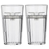 Reflo Smart Cup (Clear 2-Pack) Open Training Cup, Toddler Cup, No Suction 6Oz, 360 Control-Flow, Usa Made Premium High-Impact Pl