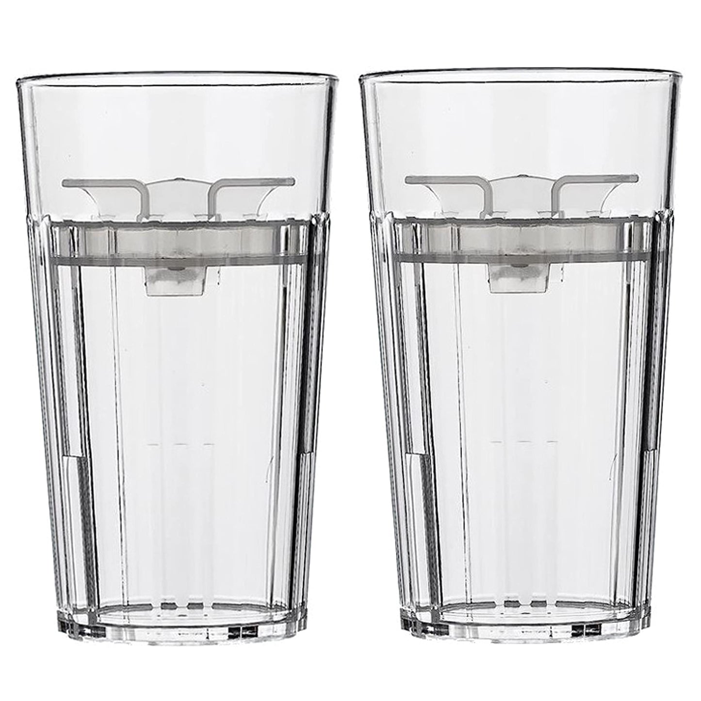Reflo Smart Cup (Clear 2-Pack) Open Training Cup, Toddler Cup, No Suction 6Oz, 360 Control-Flow, Usa Made Premium High-Impact Pl