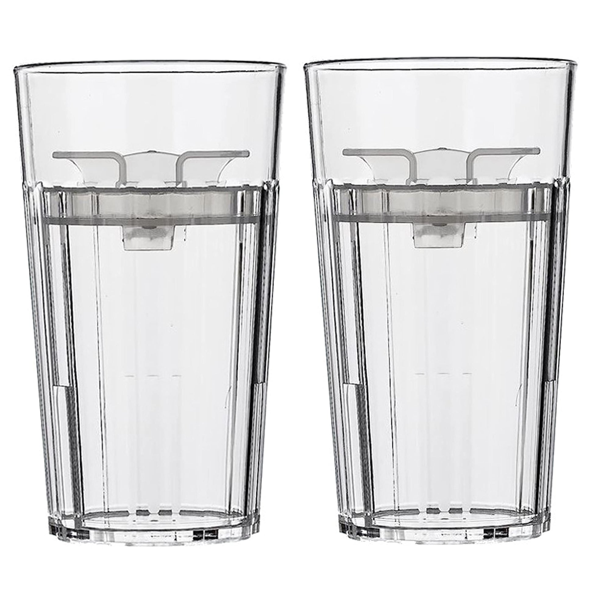 Reflo Smart Cup (Clear 2-Pack) Open Training Cup, Toddler Cup, No Suction 6Oz, 360 Control-Flow, Usa Made Premium High-Impact Pl