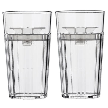 Reflo Smart Cup (Clear 2-Pack) Open Training Cup, Toddler Cup, No Suction 6Oz, 360 Control-Flow, Usa Made Premium High-Impact Pl