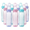 Evenflo Feeding Classic Tinted Plastic Standard Neck Bottles for Baby, Infant and Newborn, Pink/Lavender/Teal, 8 Ounce (Pack of 