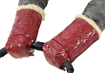 Ababy Cozy Coop Quilted Carriage Hand Muffs, Red