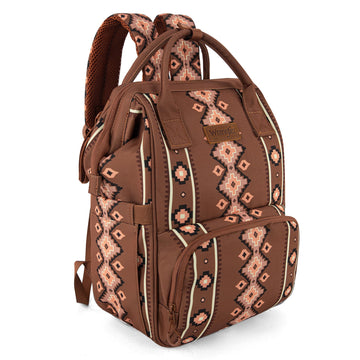 Montana West Wrangler Callie Diaper Bag Backpack with Stroller Straps Multifunction Baby Travel Bag WG2204-9110CM
