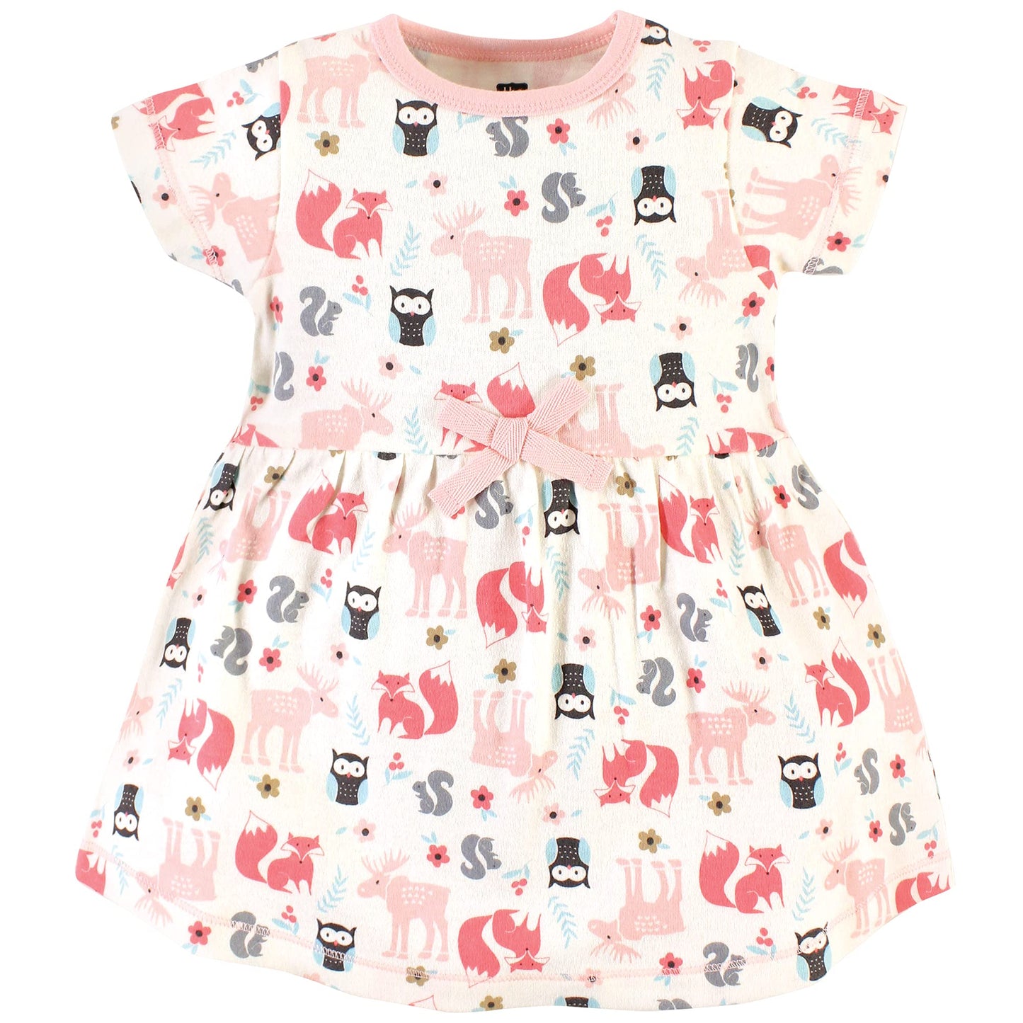 Hudson Baby Baby Girls' Cotton Dress And Cardigan Set, Forest, 5 Toddler